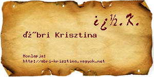 Ábri Krisztina névjegykártya