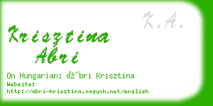 krisztina abri business card